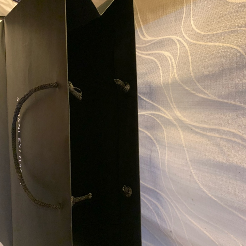 A/X Armani Exchange Men's Black Shopping Bag - Picture 7 of 12